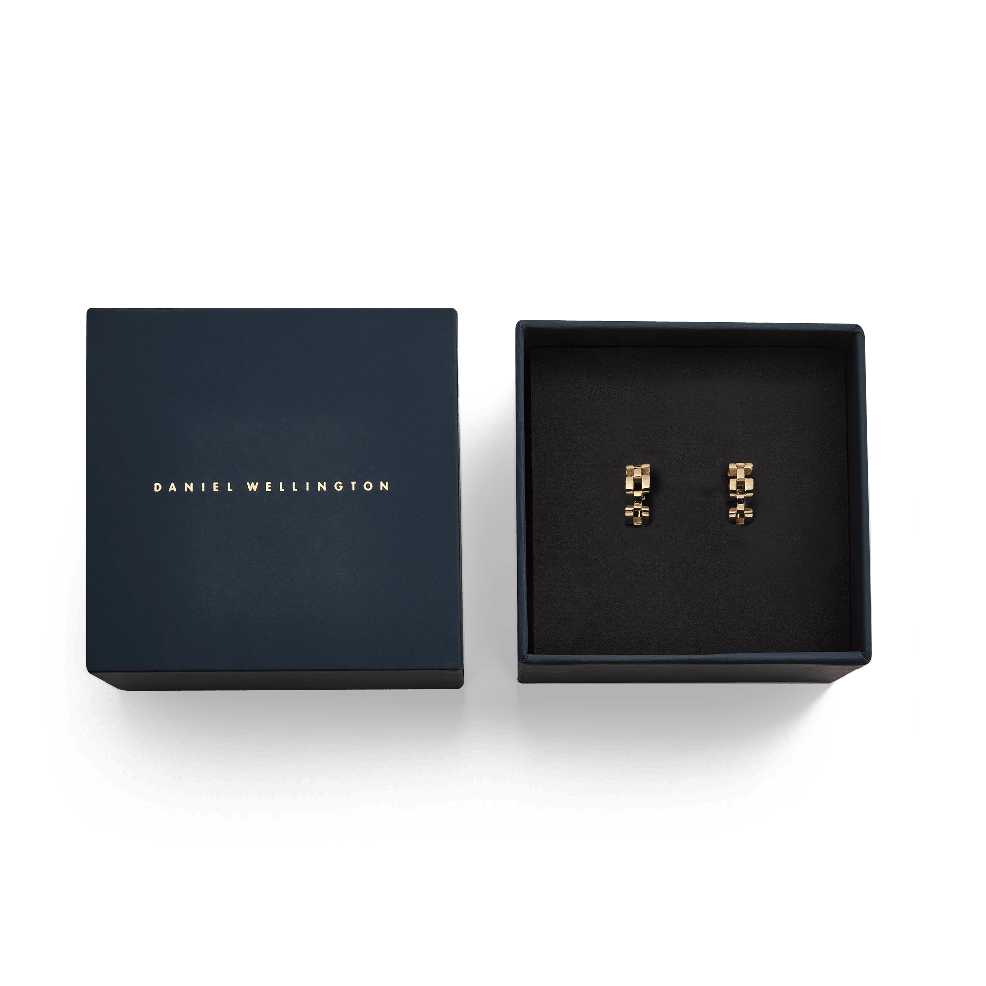 3-Link Earrings Gold - Image 5
