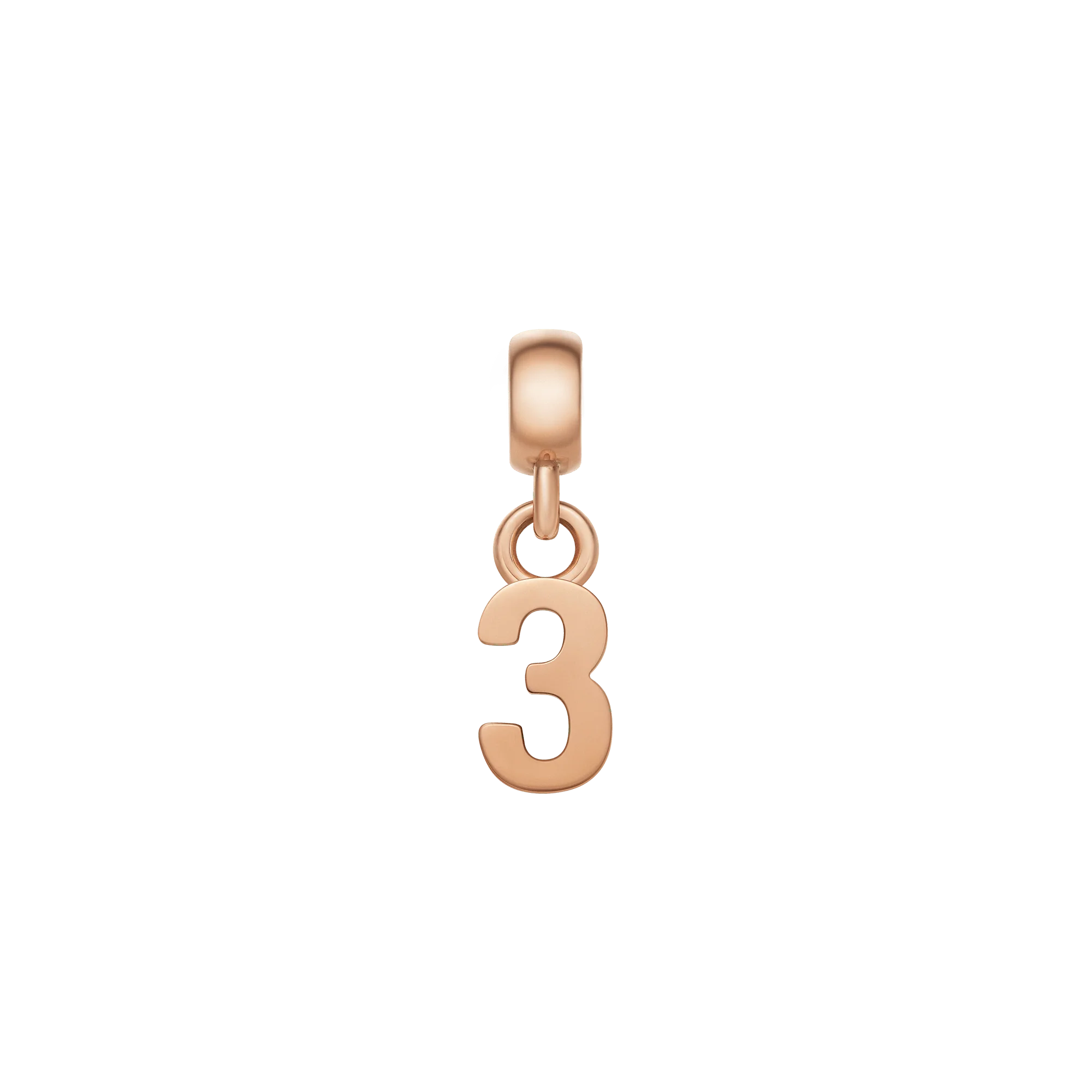 Number Charm Rose Gold