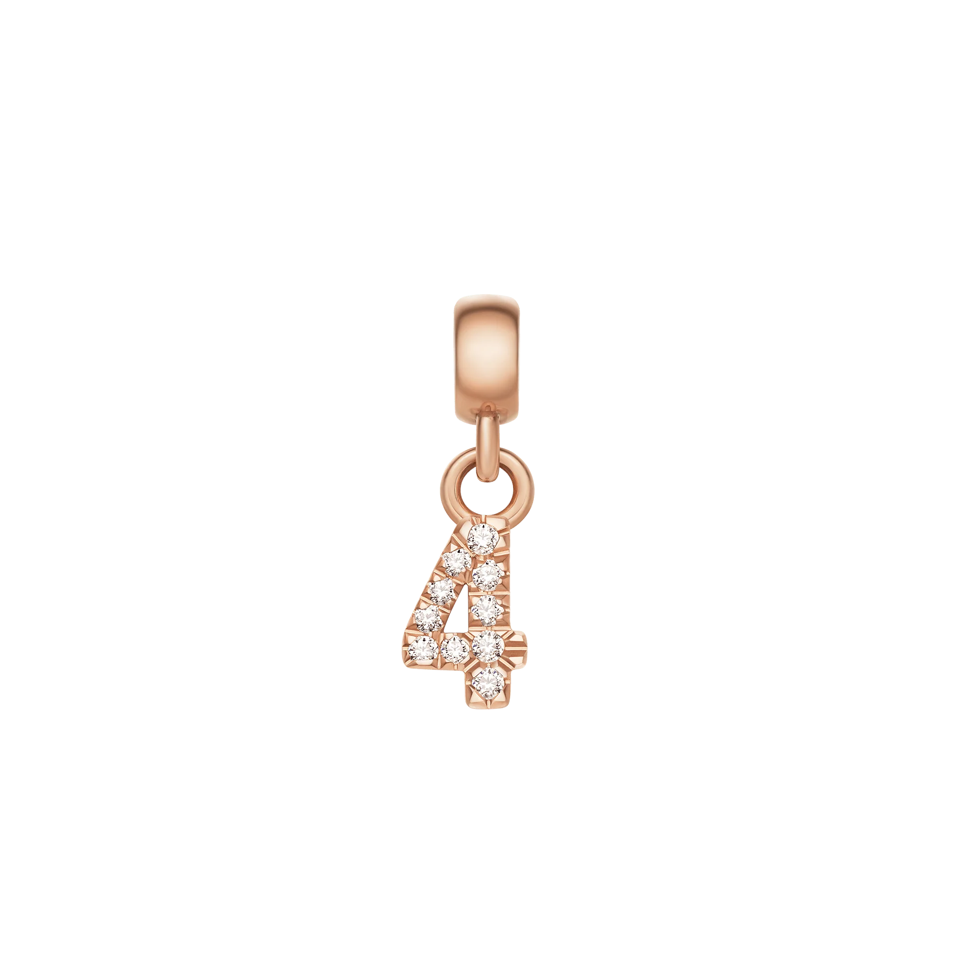Crystal Number Charm Rose Gold - Image 4